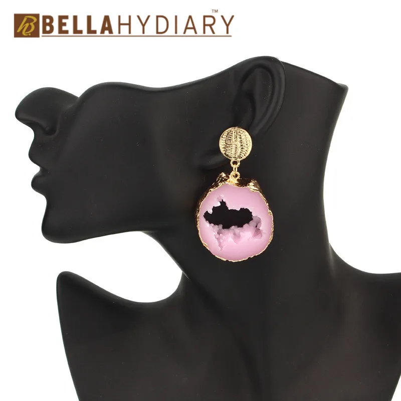 Druzy earrings resin earrings jewelry Ohrringe bijoux earings earring earing pendientes brinco big earrings vintage jewelry wedding earrings geometric earrings long earrings gifts for women (7)