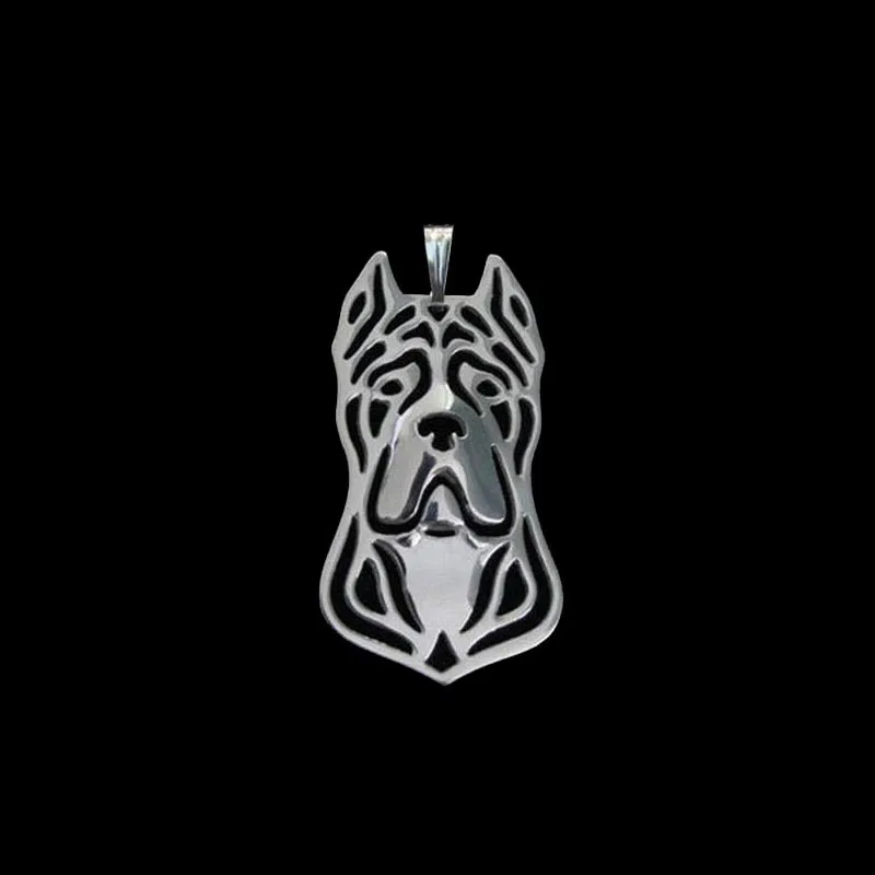 

2019 Fashion Silver Plated Animal Pendants Metal Cane Corso Dog Pendants