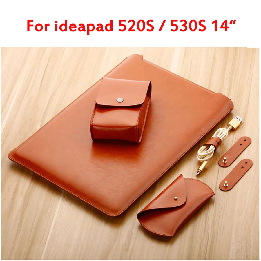 

Sleeve For Lenovo Ideapad 530S 520S 14 Inch Laptop Pu Cover For 530S-14 520S-14 Case Bag Fashion Notebook Pouch Gift