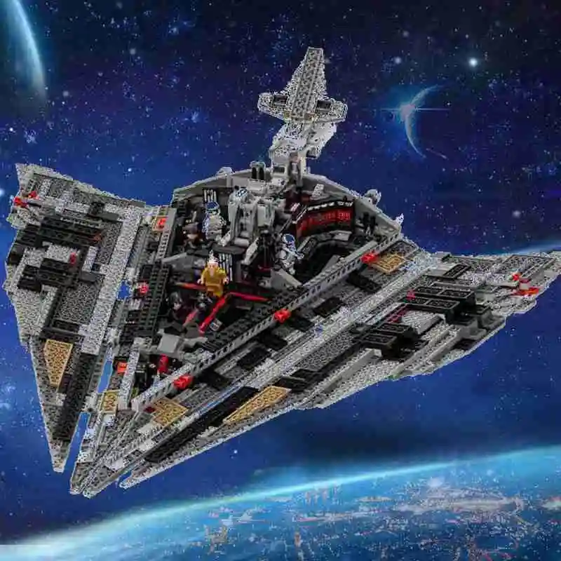 

Compatible legoing Starwars technic First Order Star Destroyer Building Block Model Star Plan Space Wars 1585PCS Kids Toys