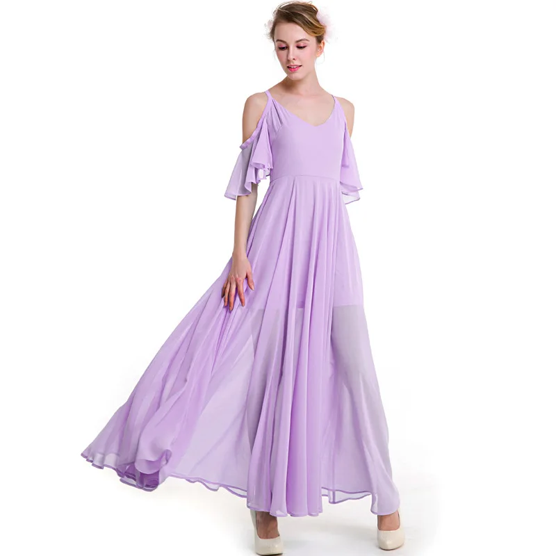 High Quality Beach Dress 2017 Bohemian Chiffon Dresses Fashion Ruffle