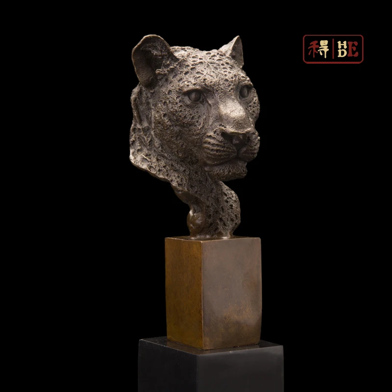 

He was the flagship store Wo copper art Home Furnishing ornaments "first" brass Leopard Animal Picture