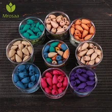 Горячая 40 шт. медитация благовония пуля Тибетский ароматизатор натуральные травы Лаванда османтус сакурас дым конус обратного потока благовония s