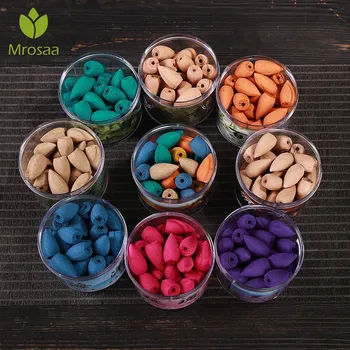 

Hot 40 Pcs Meditation Incense Bullet Tibetan aromatizador Natural Herbs lavender Osmanthus Sakuras Smoke Cone Backflow Incenses