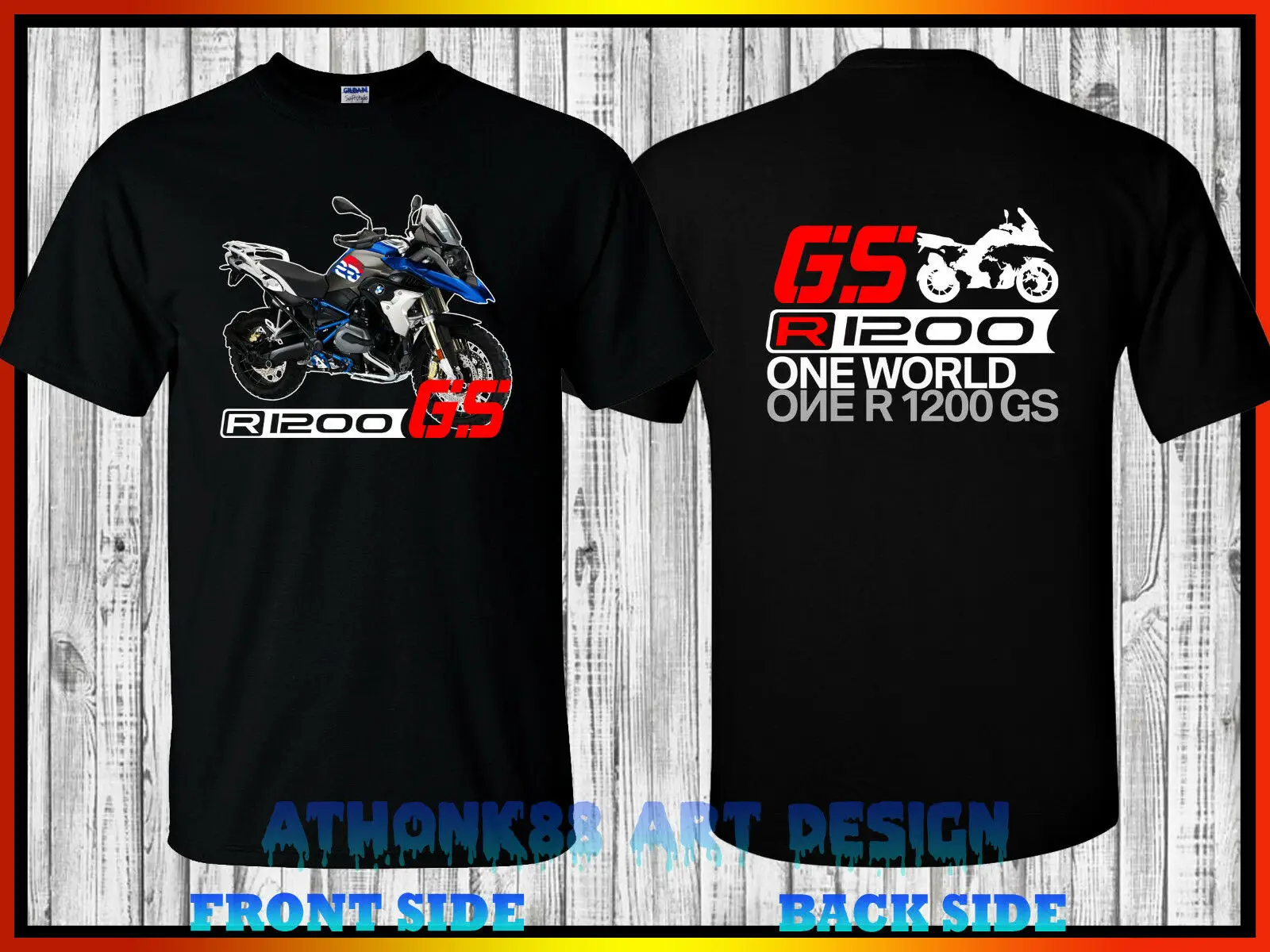 2019 модная немецкая мотоциклетная футболка R 1200Gs Lc Rally One World 1200 Gs двухсторонняя |