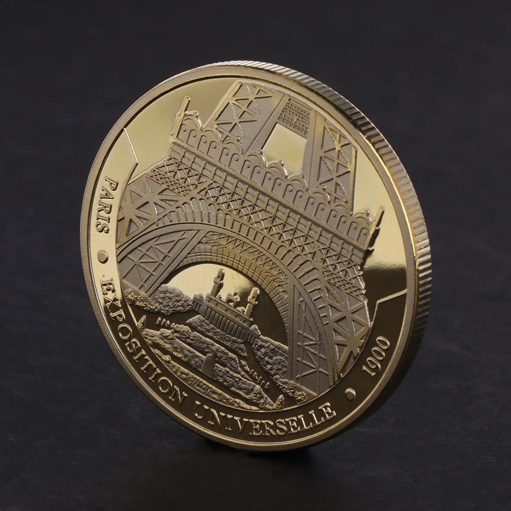 Красивая памятная монета Парижская башня здание художественные подарки для коллекции сплав
