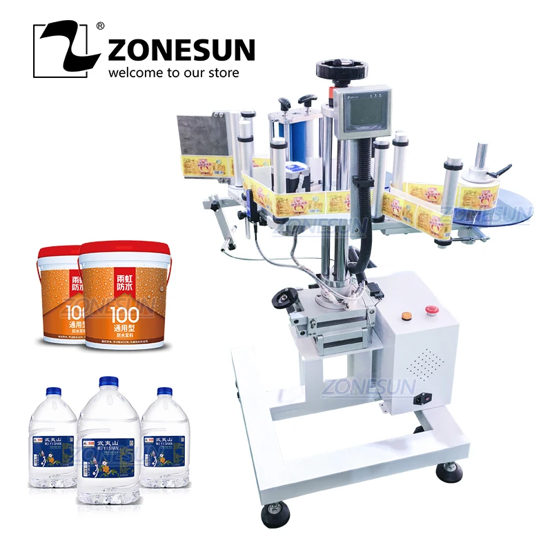 

ZONESUN XL-T852 Automatic Portable Round Surface Labeling Machine Label Applicator Bottle Sticker Labeler Factory