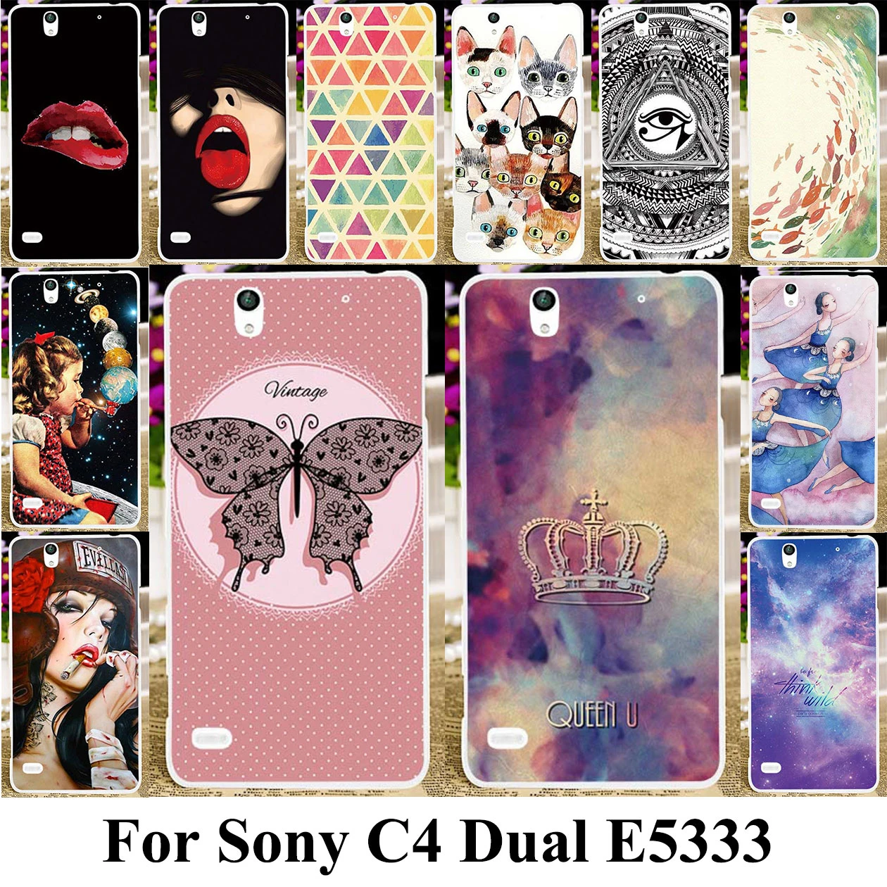 

TPU Silicone Plastic Phone Cover Case For Sony Xperia C4 Dual E5333 E5306 E5303 E5353 E5343 E5363 Bag Skin Shell Covers