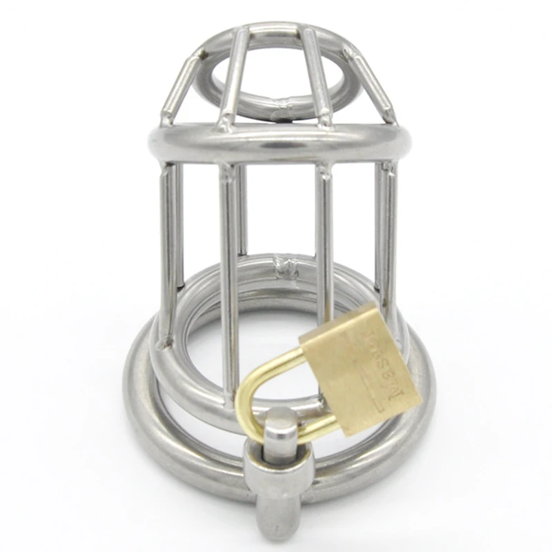 Stainless Steel Chastity Belt,Penis Cage,Cock Rings Sleeve,Male Chastity Device with Padlock ,Adult Game BDSM Sex Toys For Men