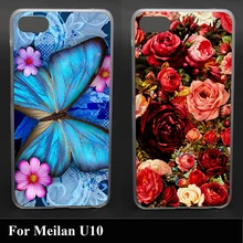 Para meizu meilan u10 u 10 plástico rígido case diy de volta pintura da cor capa case habitação celular da pele do telefone móvel frete grátis