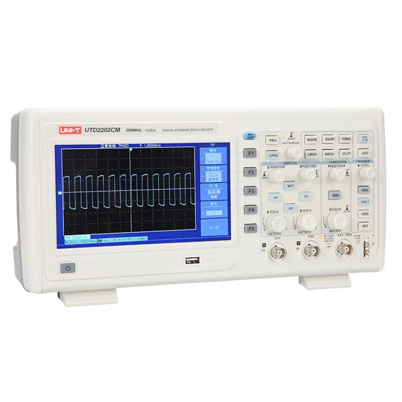 

UNI-T UTD2202CM Digital Storage Oscilloscopes 2CH 200MHZ Bandwidth 1GS/s Sample Rate