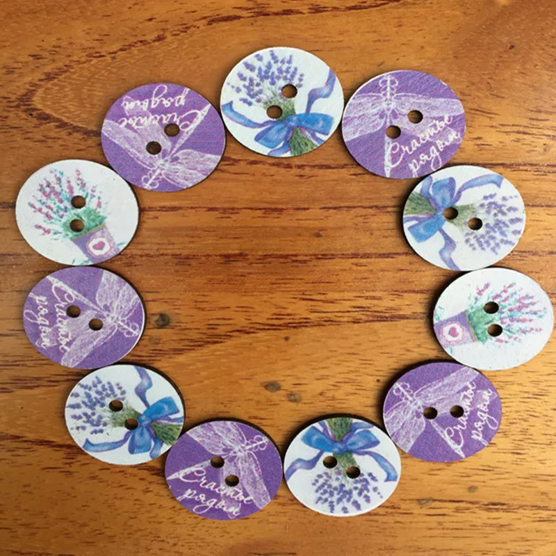 50 шт. деревянные пуговицы с 2 отверстиями 24 мм|scrapbook etc|scrapbooking butterflybutton scrapbook |