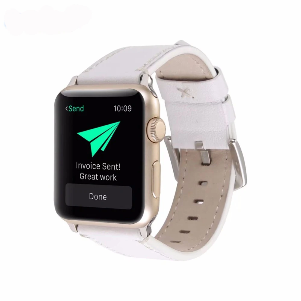 EIMO correa ремешок из натуральной кожи для apple Watch band 38 мм 42 iwatch series 3 2 1 наручные часы