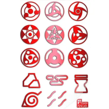 

14pcs/set Hot Anime Naruto Sasuke Kakashi Itachi Uchiha 3D Metal Phone Laptop Car Stickers Kids Toy Sticker Gift