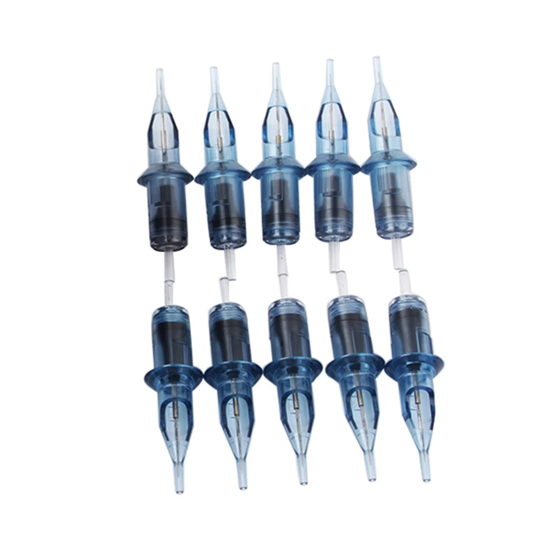 

Disposable 10Pcs Permanent Makeup Tattoo Cartridge Needle Rl/Rm/M1/Rs Eyebrow Lips Eyeliner Makeup Tattoo Rotary Pen Supply