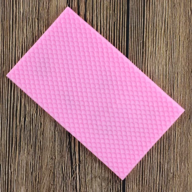 1Db -Os Határon Lévő Csipke Szőnyeg Hableány Halak Szilikon Penész Diy Fondant Dombornyomás Kígyó Textúra Torta Dekoráció - Image 4