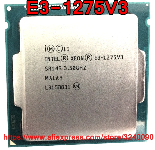 Original Intel CPU Xeon E3-1275V3 Processor 3.50GHz 8M Quad-Core E3-1275 V3  Socket 1150 free shipping E3 1275 V3 E3 1275V3