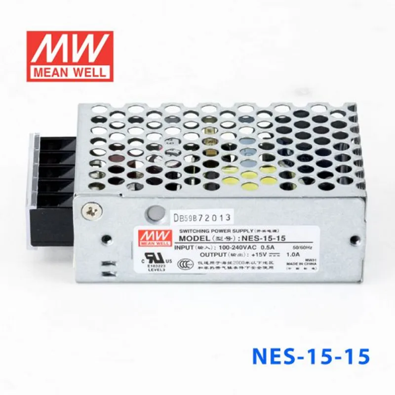 

SMPS NES-15-15 switching power supply 15v 1a 15w with CE ROHS