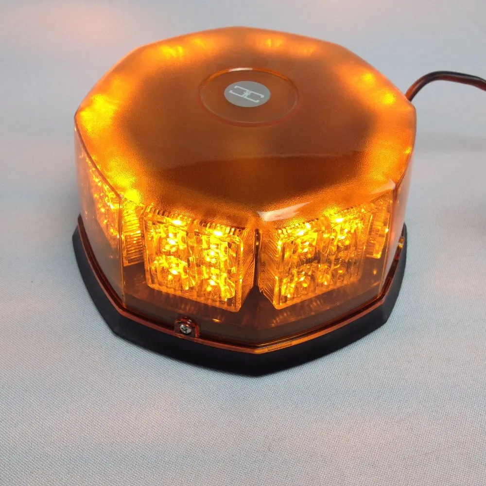 Emergency Amber Warning Led Rotating Beacon Light(TBD846 8K) +Screw or