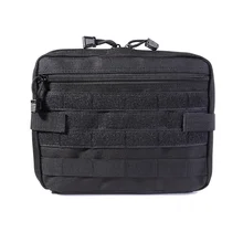 Прочный 1000D нейлоновый тактический Молл мешок Открытый Многофункциональный водонепроницаемый молния большой емкости черные сумки