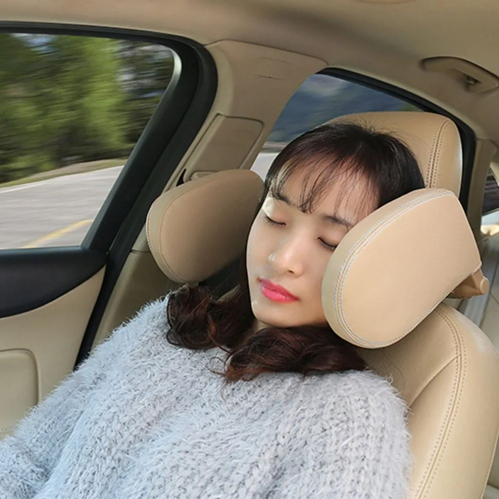 

Headrest Pad Neck Pillow Car Styling Car Seat Head and Neck Support Pillow Leather Neck Shoulder Pillow Cushion for Sleeping A0