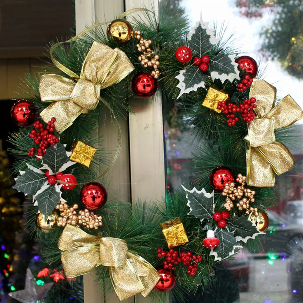 

Artificial Flowers Fall Decor Fake Flowers Christmas Wreath Christmas Garland Artificial Xmas Pine Wreath Christmas Decorat