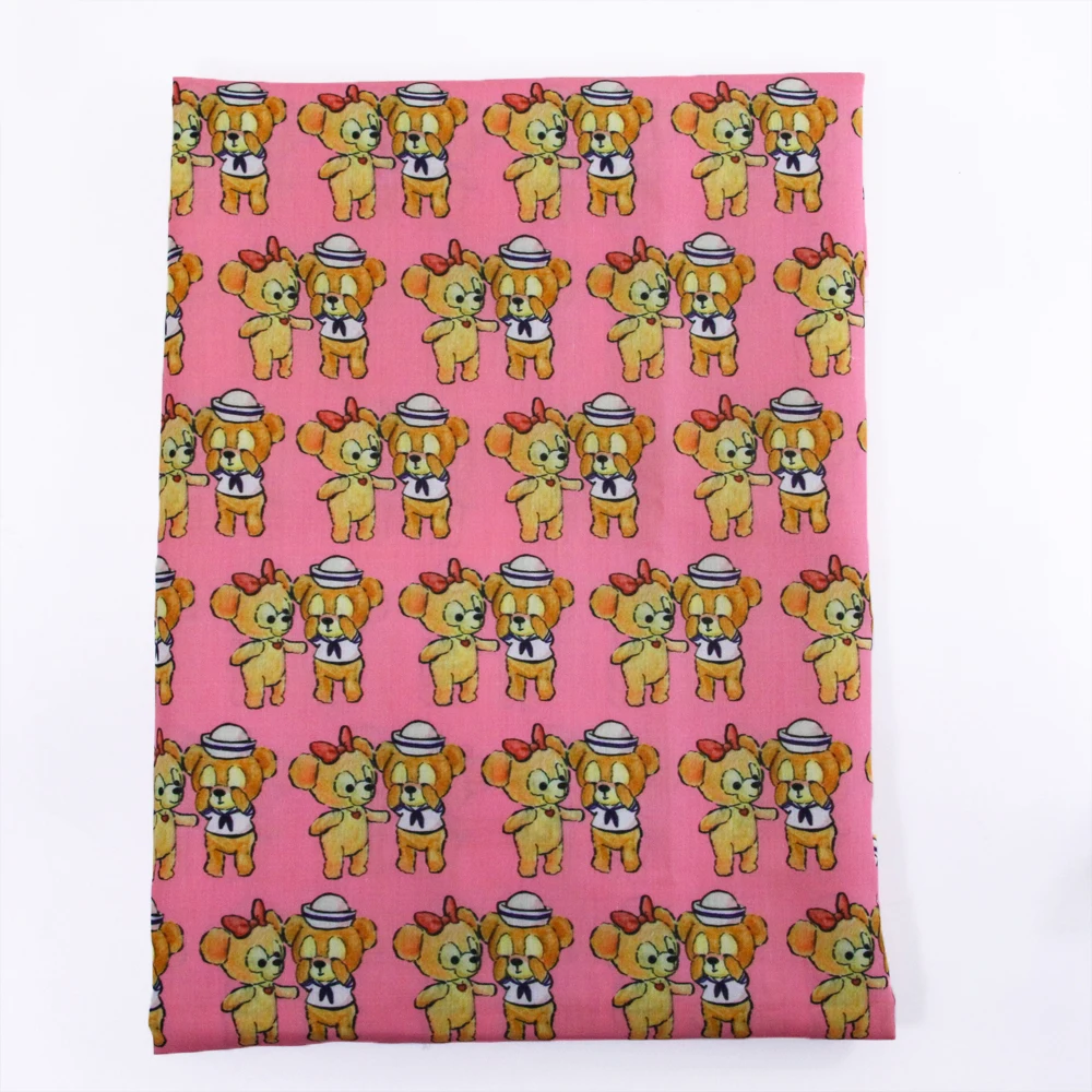 

David accessories 50*145CM Cartoon Polyester cotton fabric for Tissue Kids Bedding home textile for Sewing Tilda Doll,52337
