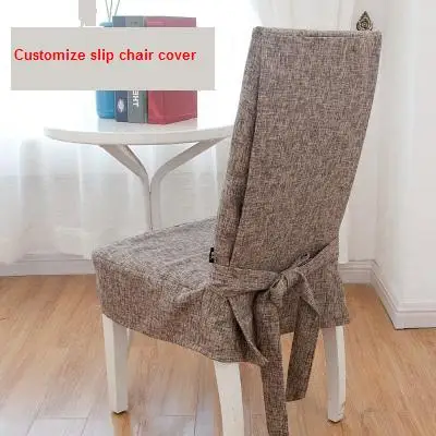 Высокое качество обеденный стул крышка высококлассные минималистичный стиль толстый хлопок лен Чехол для стула стульные покрытия - Цвет: coffee
