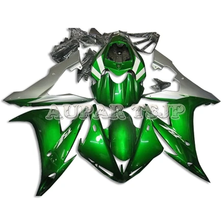 Painted Полностью Обтекатели для Yamaha YZF1000 R1 2004 2005 2006 ABS пластиковые детали для мотоцикла кузов-жемчужно-зеленый с серебристыми понижающими - Цвет: Painted