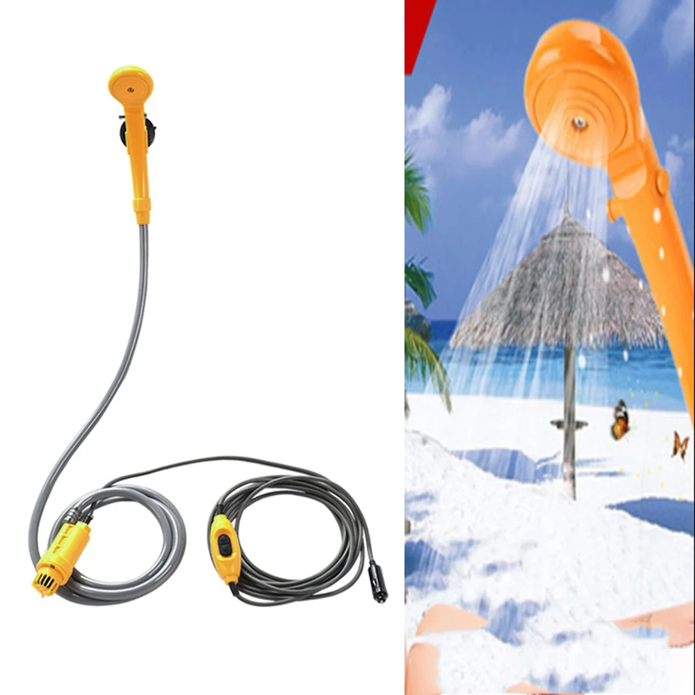 

Camping Shower 12V Electric Outdoor Shower Bag Kit For Travel Car Washing Camping Water Bag Kit Hiking Flowering Plants Watering
