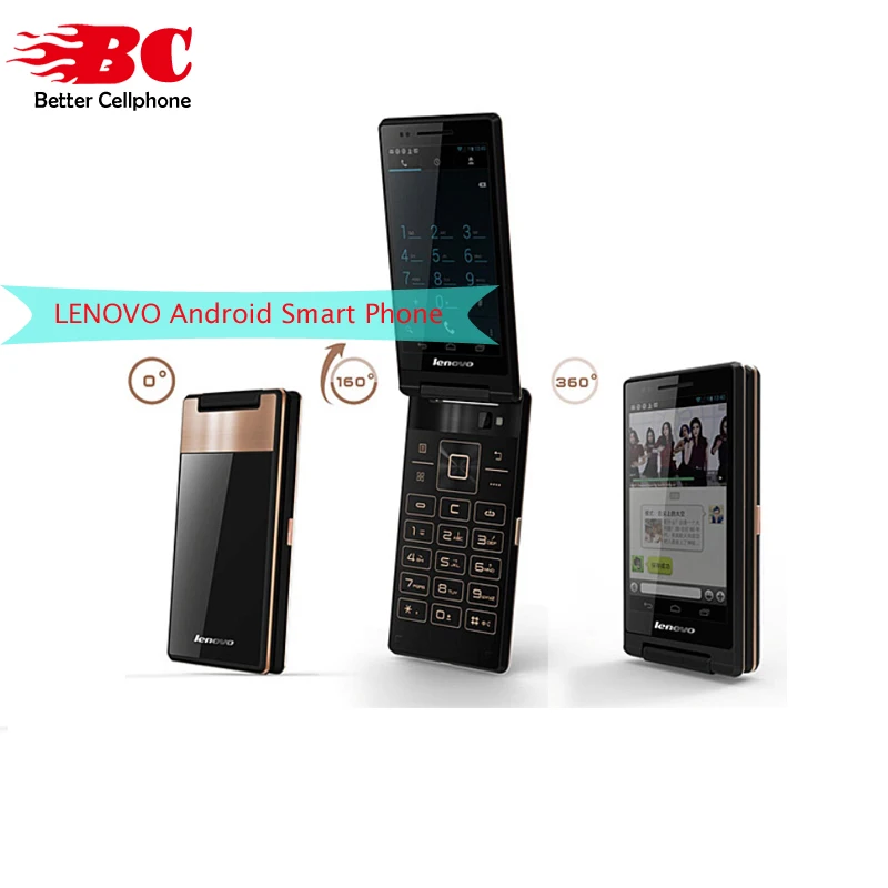 Оригинальный lenovo Android флип старый телефон A588T MTK6582 четырехъядерный смартфон 4 Гб