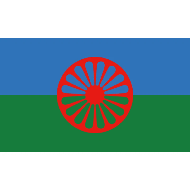 

Rom Gypsy Flags and Banners 90*150cm (3*5ft) / 60*90cm / 40*60cm The Romani People of Decoration