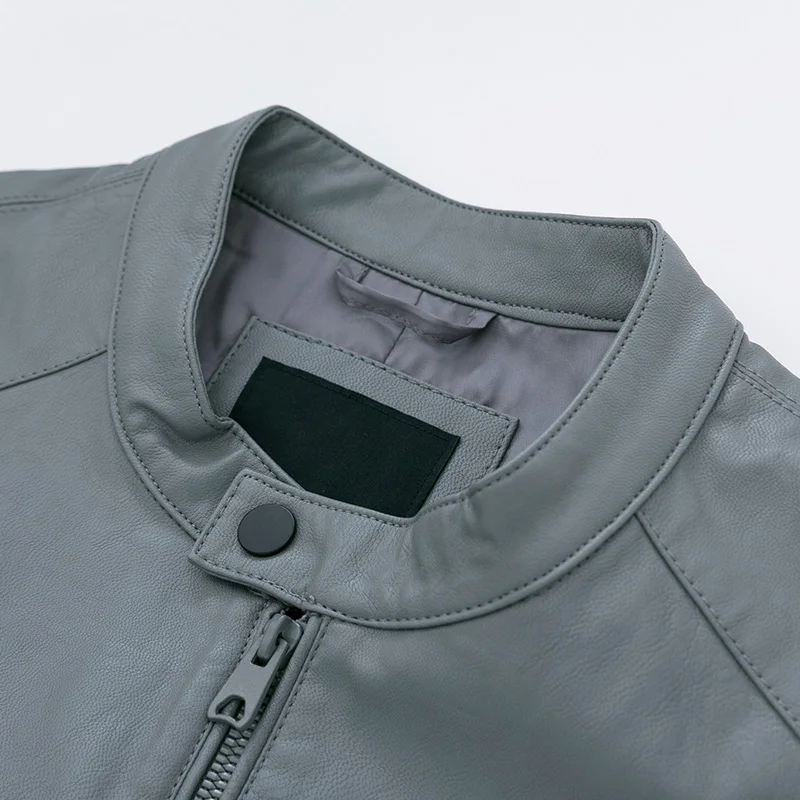 Мужская куртка SEMIR из искусственной кожи с маленьким воротником стойкой
