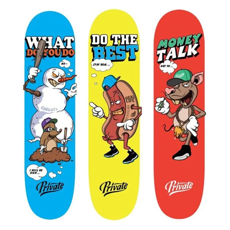 

Professional Canadian Skateboard Deck 7.875, 8, 8.125 inch Double Rocker Skateboarding Decks with 1 pc free griptape