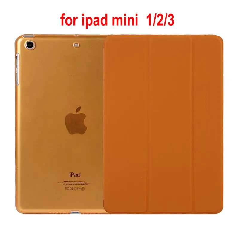 Кожаный чехол из искусственной кожи для ipad mini1 2 3 4 5 mini2 mini 3 mini4 mini 5 Магнитный чехол для планшета с функцией пробуждения и сна для mini1/2/3/4/5 - Цвет: mini123 orange