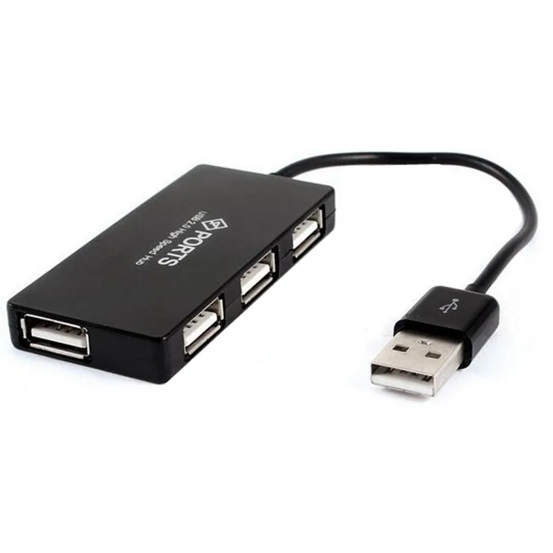 Multi 4 Ports Slim USB HUB High Speed USB 2.0 Hub Splitter Cable Adapter for Laptop PCin USB