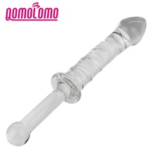 Qomolomo Long Pyrex glass dildo Sex toys for woman Cristal dildo with handle dildos for women lesbian Huge dick pene Sex toys