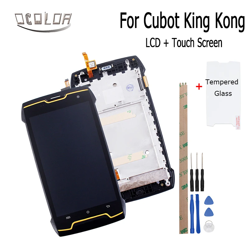 Ocolor для Cubot King Kong ЖК дисплей и сенсорный экран с рамкой в сборе + инструмент клей