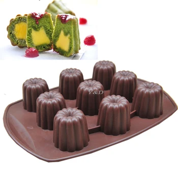

Mini-canneles Canneles Bordelais Moule Silicone Pudding Cup Cake Soap Mold With Lace Flowers Baking Ice Jelly Chocolate Mould