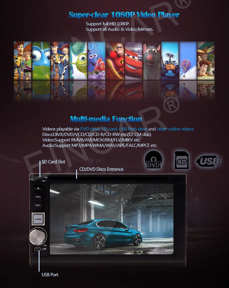 Cheap 6.2" Android 6.0 Car GPS Navigation Stereo Muti-Media Radio Auto Stereo Bluetooth DVD Player Quad Core for Universal Double 2din 4