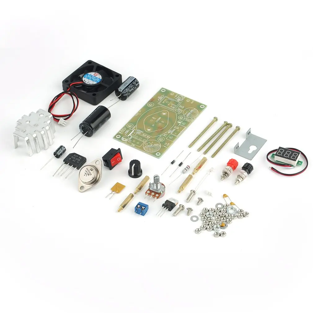 

1 x LM338K 3A Adjustable Step Down Module DIY Kit Set Power Supply Converter Board DIY Kits Voltage Regulator Components