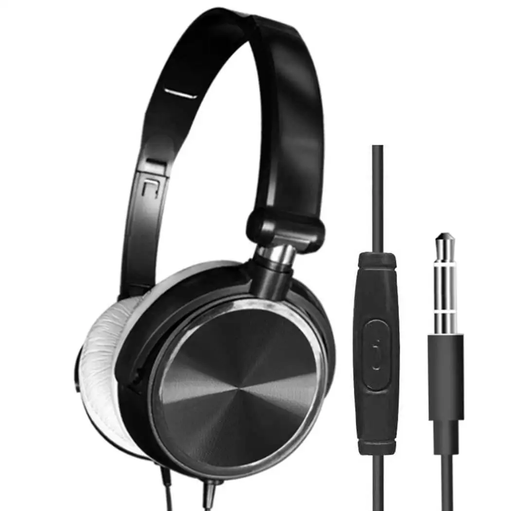 

New Wired Headphones With Microphone Over Ear Headsets Bass HiFi Sound Music Stereo Earphone For iPhone Xiaomi Sony Huawei PC