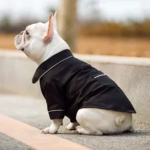 Одежда для домашних животных; Пижама с французским бульдогом и Мопсом; модная Пижама с черным щенком; Пижама для маленьких собак и кошек; одежда для сна; рубашка; XS-XL