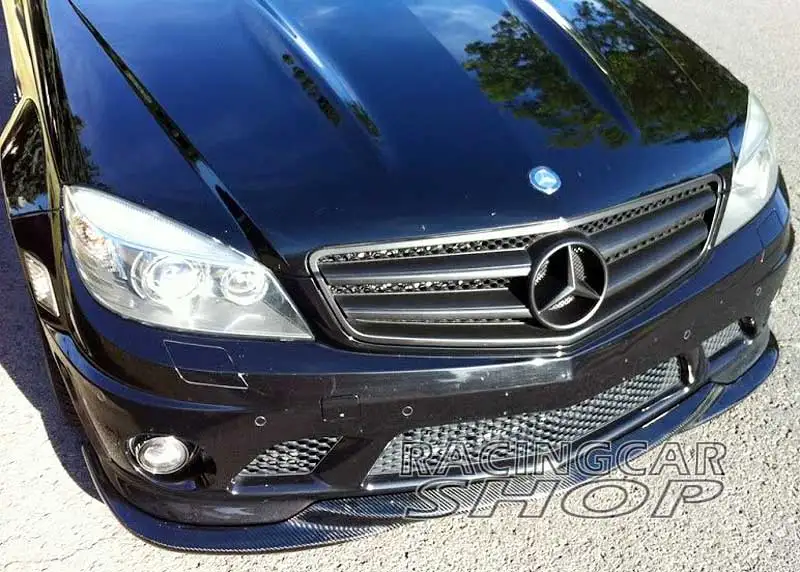 Real Carbon Fiber Front Spoiler for Mercedes BENZ W204 C-Class C63 AMG front bumper 2008-2011