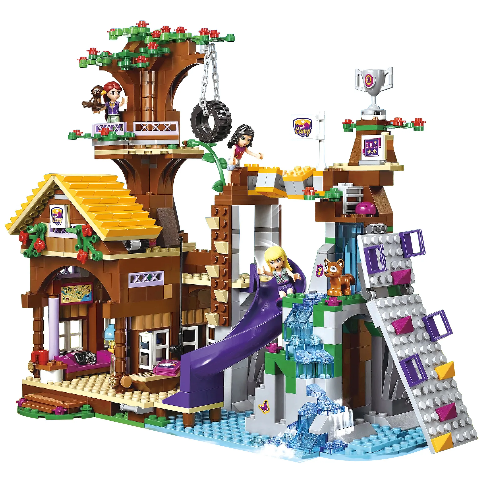 

Friends Blocks Adventure Camp Tree House Emma Mia Figure Toy For Children Compatible legoset 41122 Building Bricks