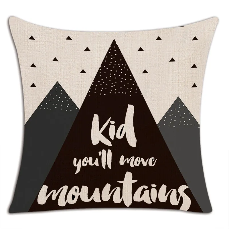 الأطفال بسيطة غطاء الوسادة اليد رسمت الكرتون الحيوانات كيس وسادة الشمال نمط الغابات الدب خزانة الجبلية وسادة غطاء