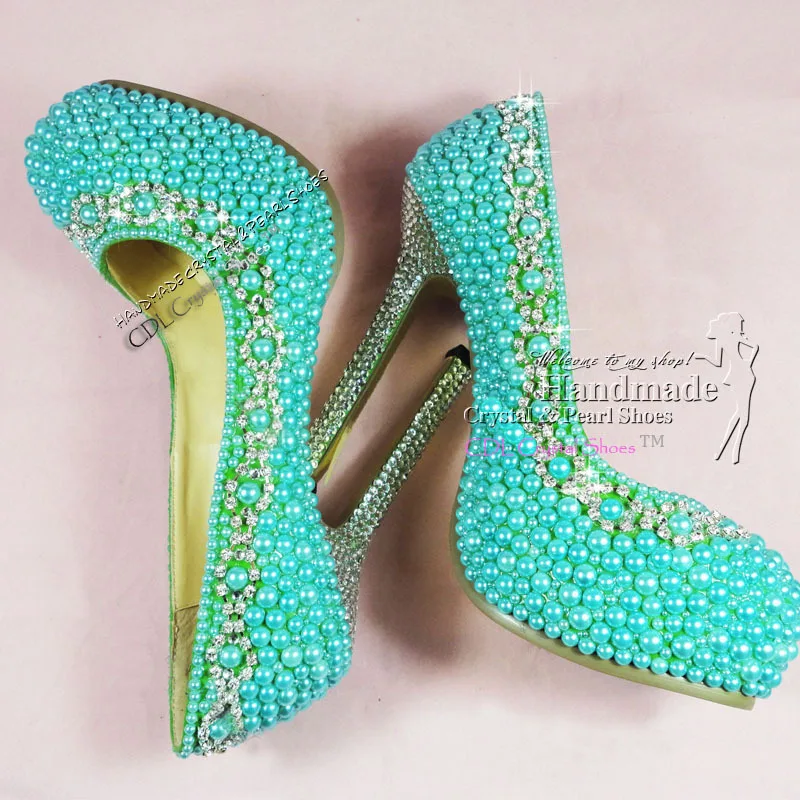 aquamarine shoes and bags