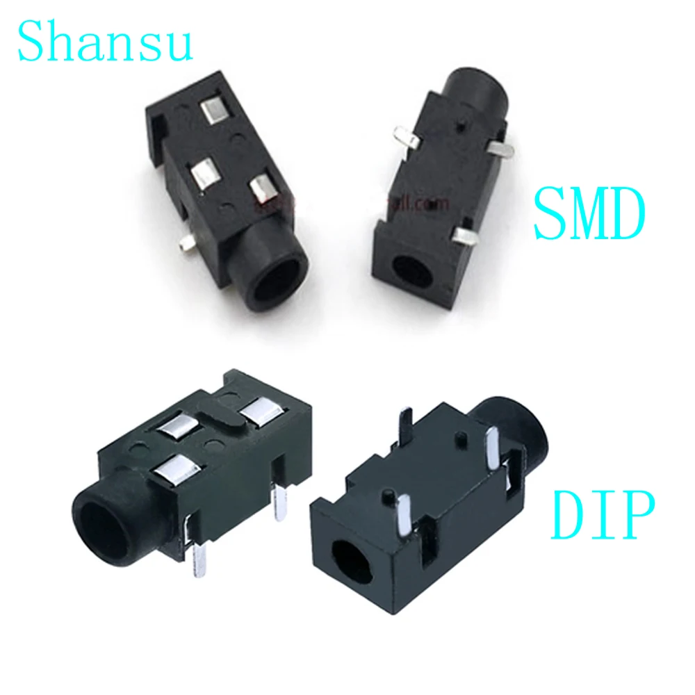 10 шт. разъем питания PJ 320B аудио апертура = 3 5 DIP/SMD PJ320B для наушников|Соединители| |