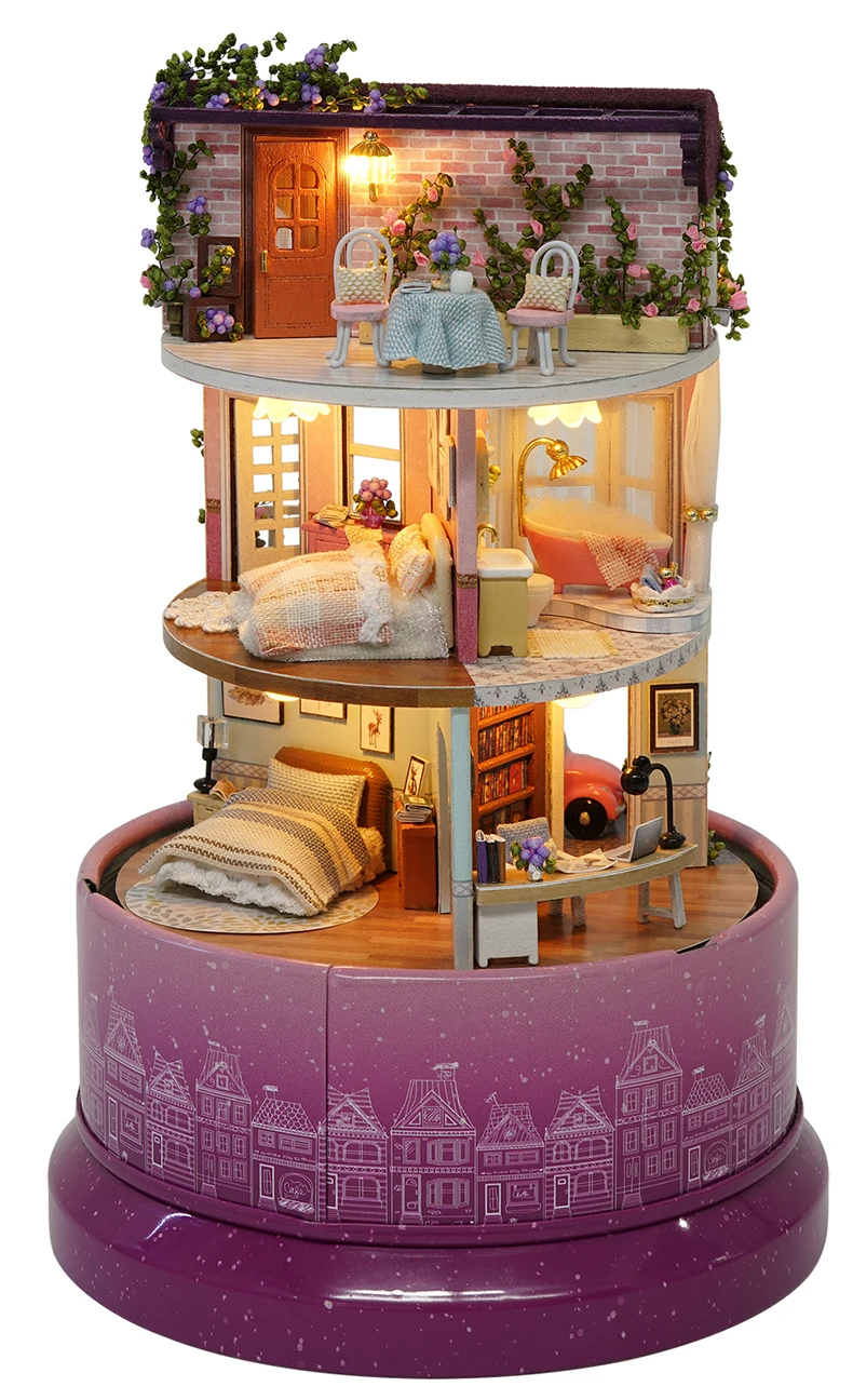 CUTEBEE кукольный дом Миниатюрный DIY кукольный домик с деревянная мебель для дома, игрушки для детей, подарок на день рождения углу B031
