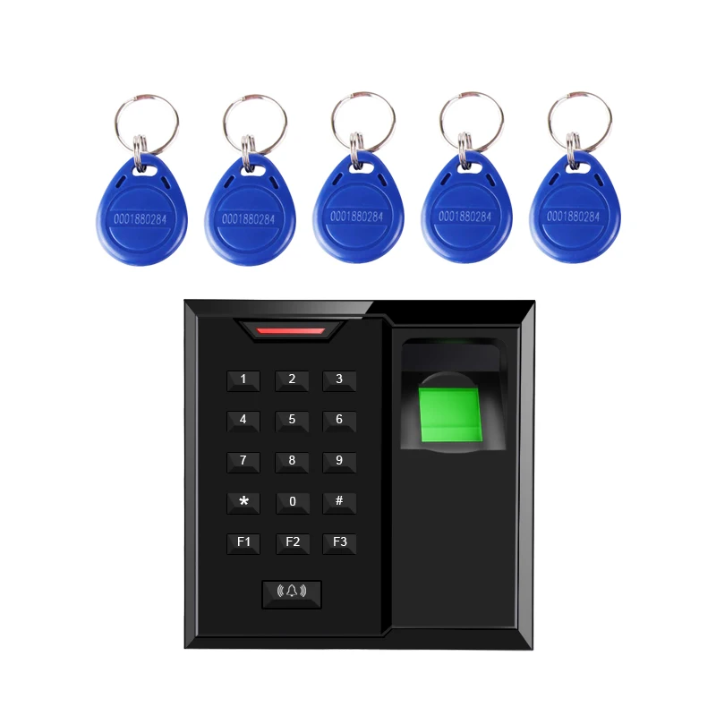 Eseye система контроля доступа отпечатков пальцев биометрический считыватель отпечатков пальцев датчик контроля доступа двери пароль электронная машина - Цвет: With 5pcs Keyfobs